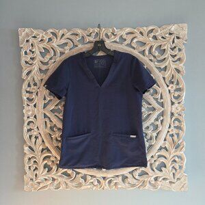 Figs Technical Collection Blue Scrub Top Size Small